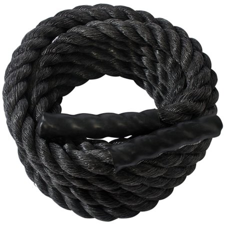 SSN 1.5 in. 30 ft. Fitness Ropes, Black 1369620